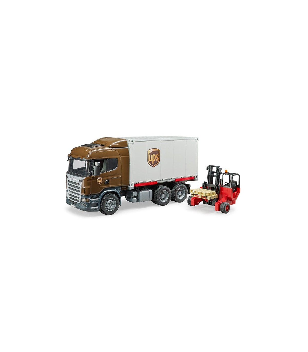 Scania R Serie Ups Lkw Con Carretilla Elevadora 03581 BRUDER