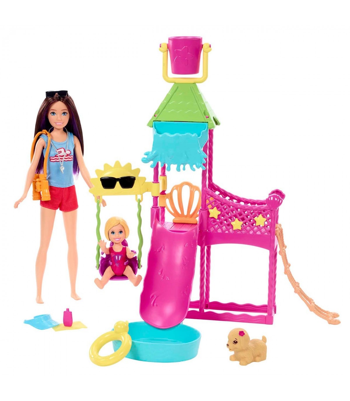 Muneca Barbie Ninera Set parque acuatico HKD80 BARBIE Juguetes Abracadabra