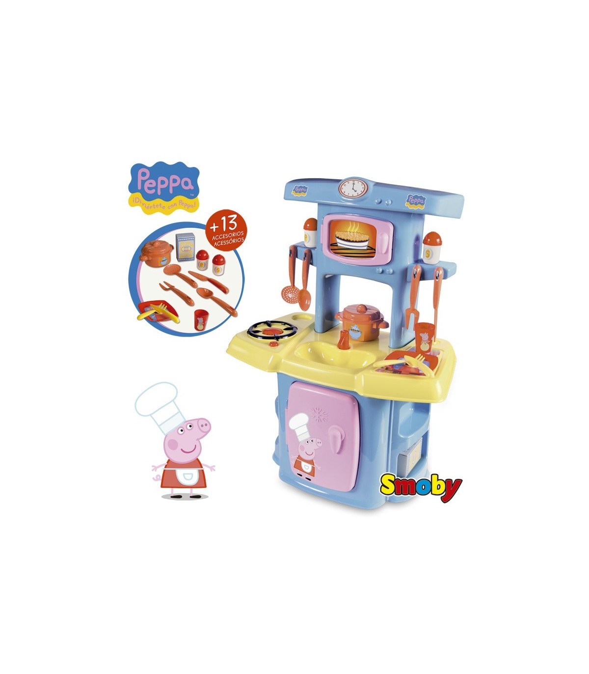 Cocina Peppa pig 1711 PEPPA PIG SMOBY Juguetes Abracadabra