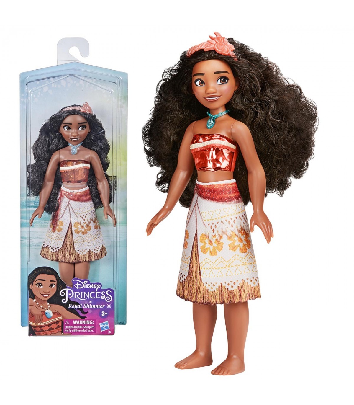 Muneca Princesa Disney Royal Shimmer Vaiana F0906 PRINCESAS DISNEY HASBRO Juguetes Abracadabra