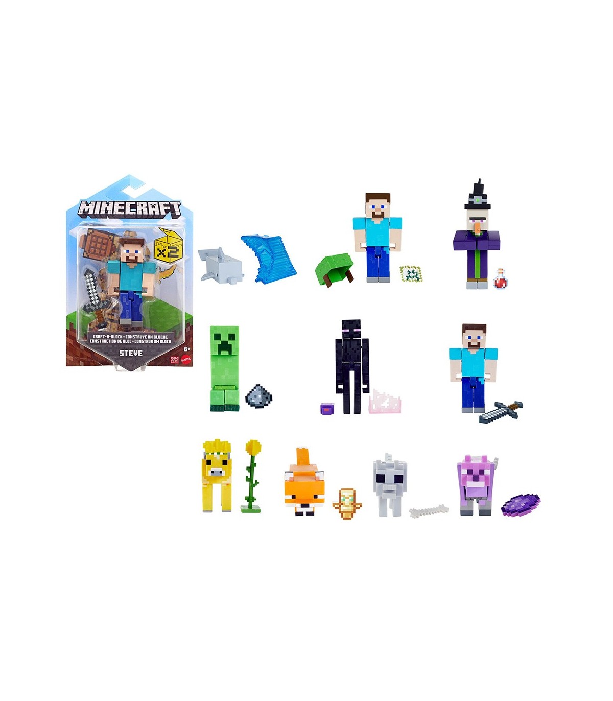 Figura surtida GTP08 MINECRAFT MATTEL Juguetes Abracadabra