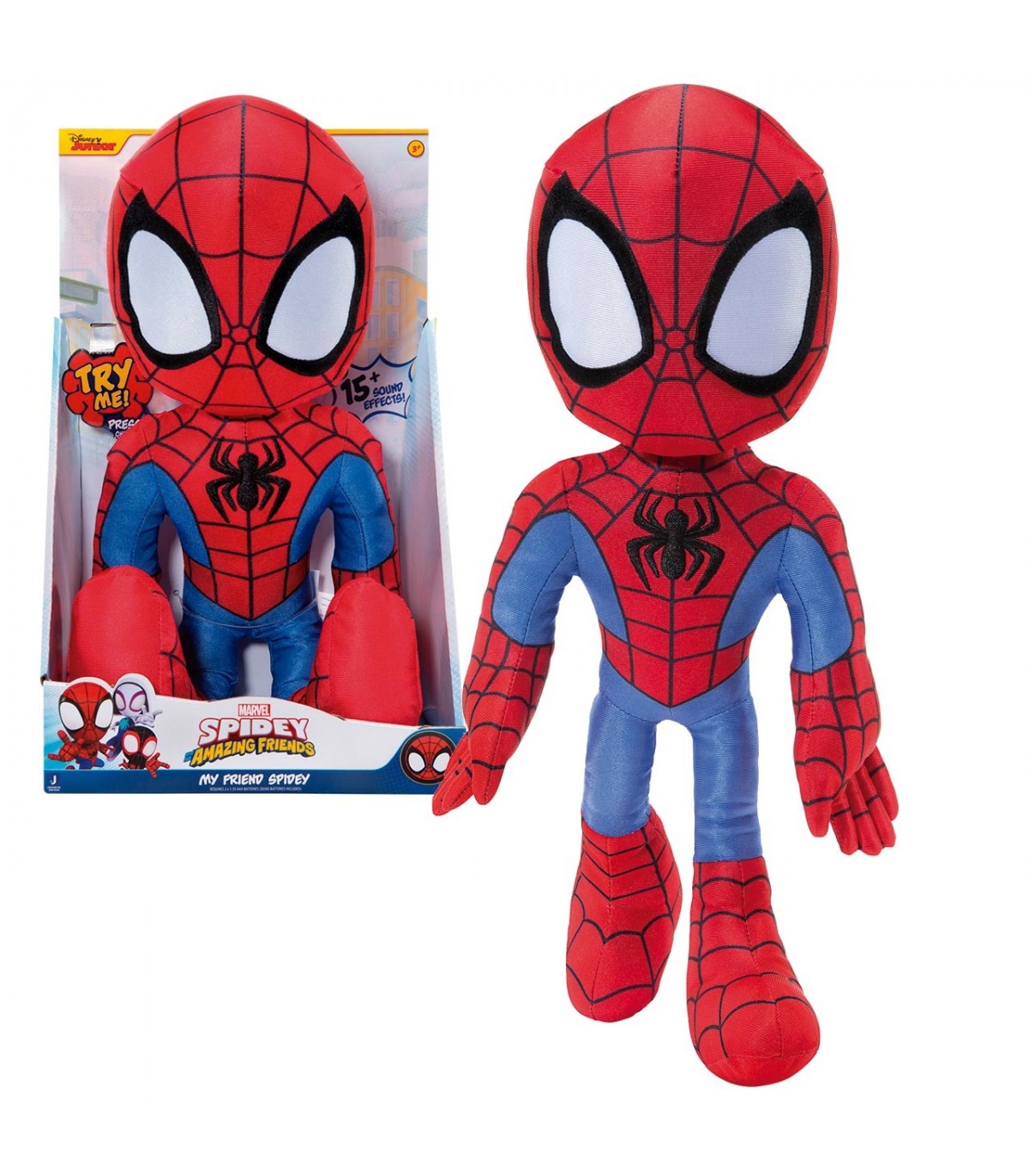 Muneco Spidey con sonidos 40 cm. SNF0093 SPIDERMAN JAZWARES Juguetes Abracadabra