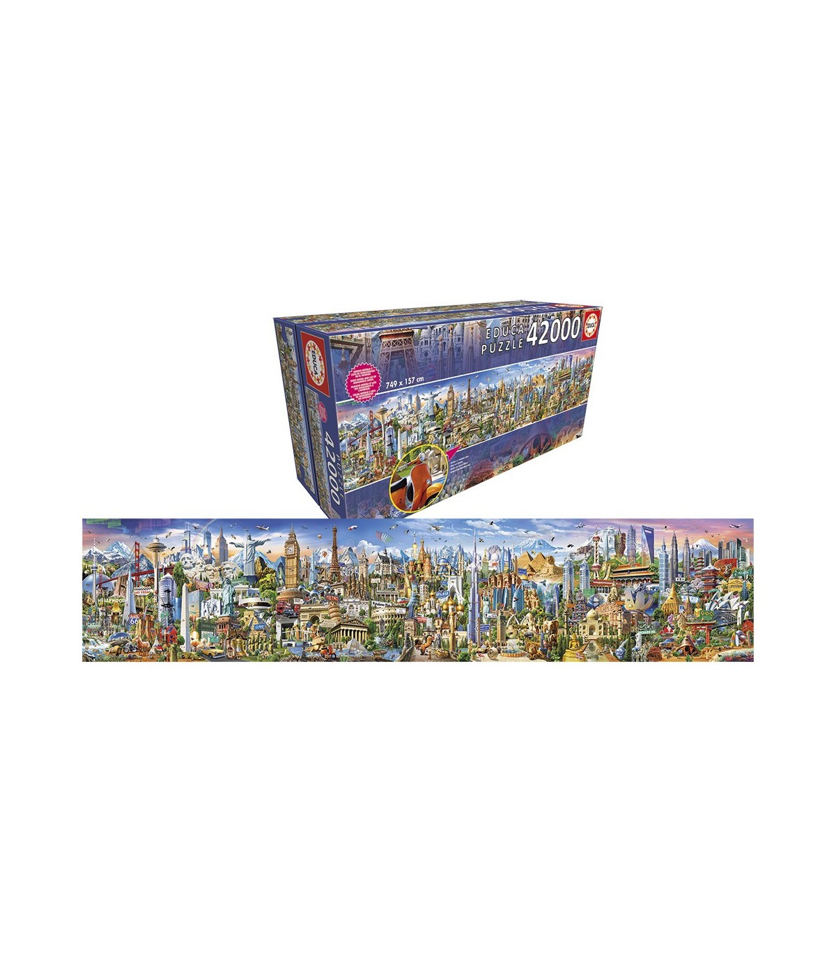 Puzzle 42000 piezas la vuelta al mundo 17570 EDUCA Juguetes Abracadabra